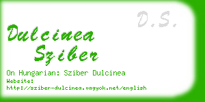 dulcinea sziber business card